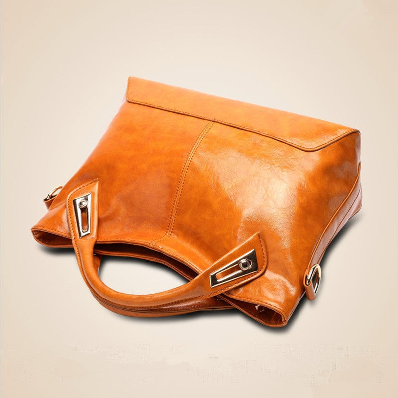 Leather Handbag with Adjustable Shoulder Strap