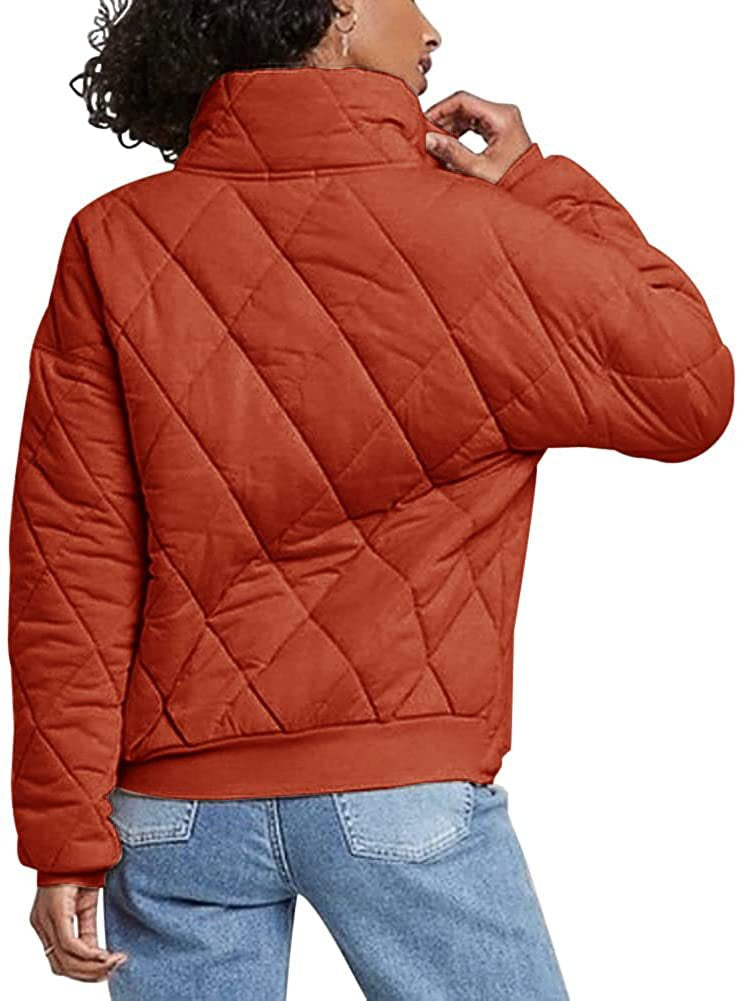 Long Sleeve Quilted Jacket with Pockets