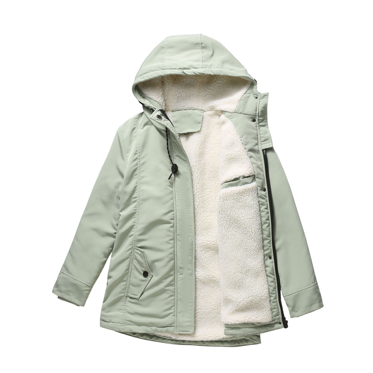 Warm Plush Hooded Jacket