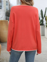 Round Neck Long Sleeve Sweater