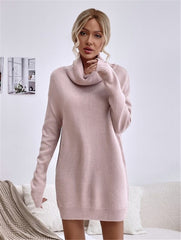 Robe pull à manches longues et col bénitier