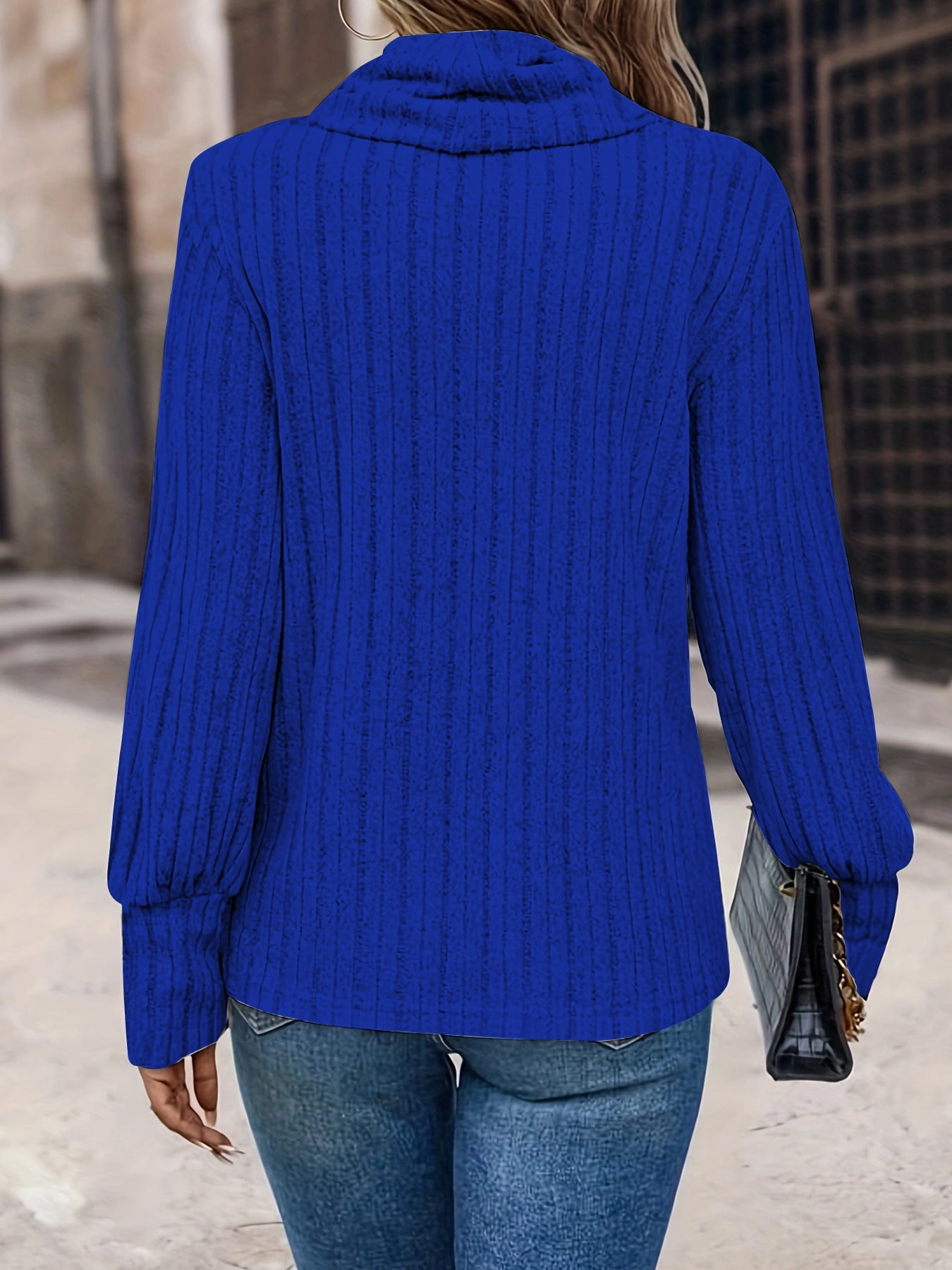 Cowl Neck Long Sleeve Shirt