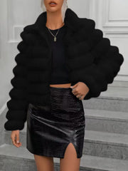 Sexy and Sophisticated Short Faux Fur Coat