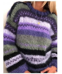 Round Neck Striped Sweater