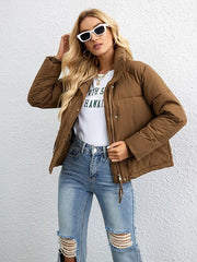 Kurze Langarmjacke mit Reißverschluss und Taschen M-XXL 