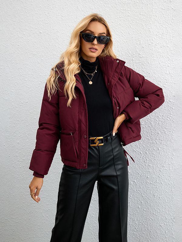 Kurze Langarmjacke mit Reißverschluss und Taschen M-XXL 