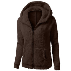 Fleece Zippered Sweater Hoodie with Pockets in 7 Colors S-XXL