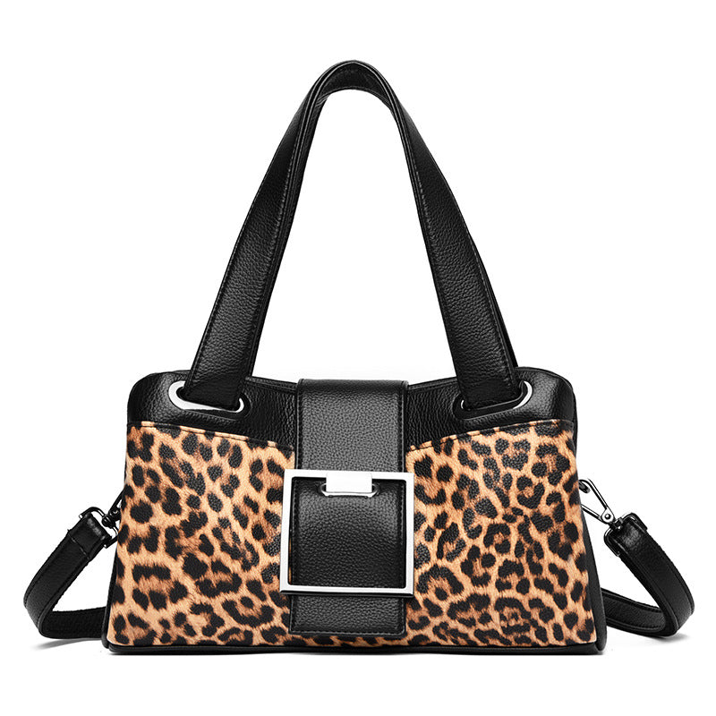 Printed Soft Leather Shoulder Messenger Bag in 2 Patterns