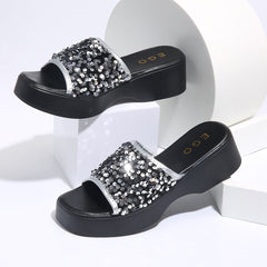Sparkly Sequin Platform Sandals