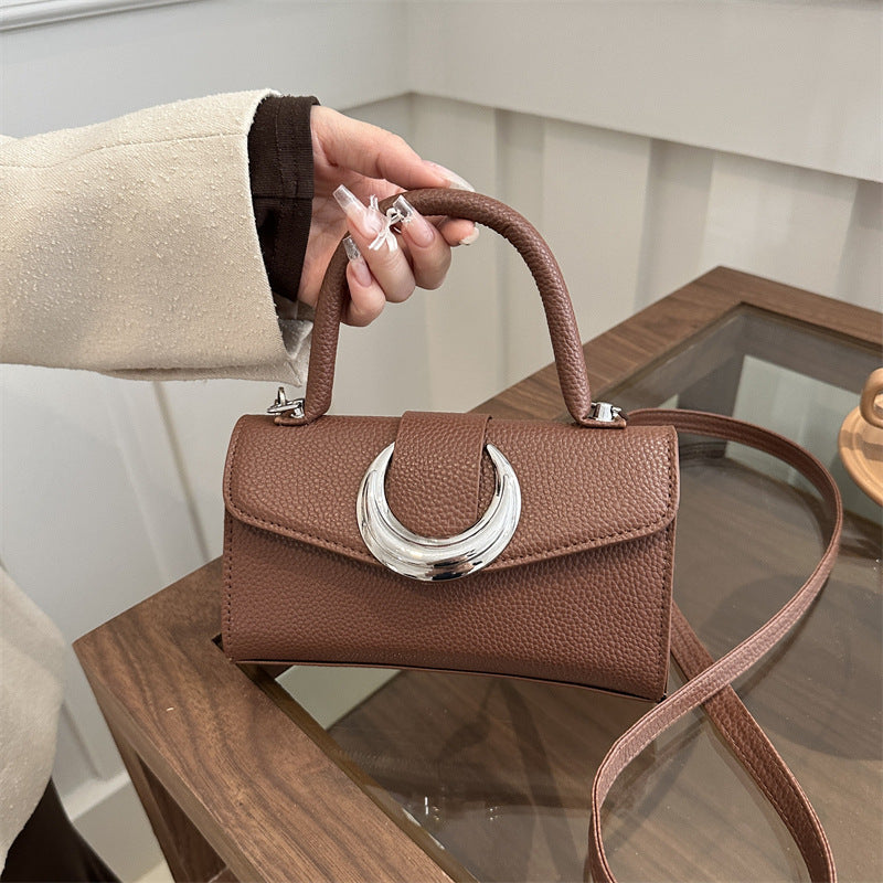 Solid Color Crossbody Hand Bag