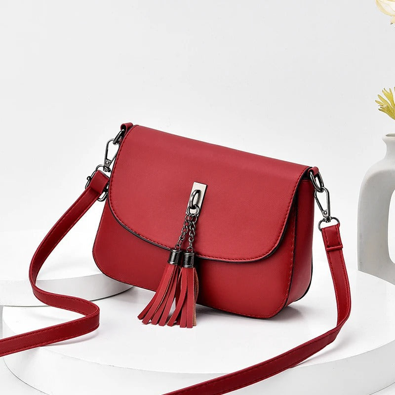 Messenger Shoulder Bag with Tassel in 5 Colors