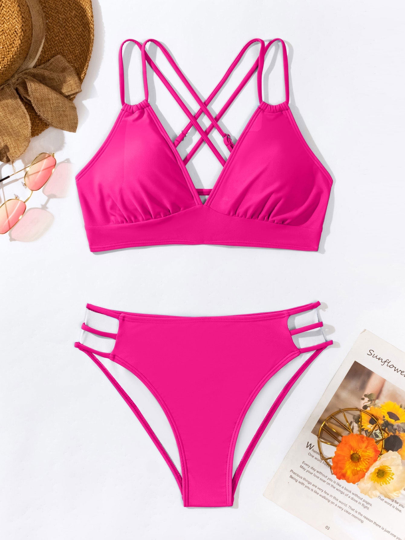 V-Neck Halter Bikini in 6 Colors S-XL