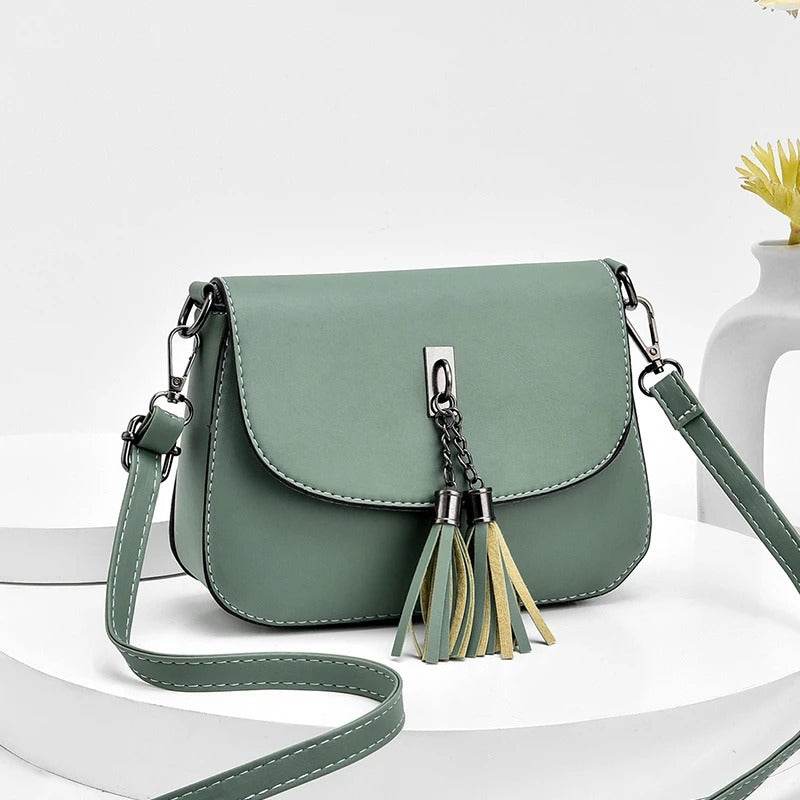 Messenger Shoulder Bag with Tassel in 5 Colors