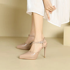 Cloth Pointed  Summer Thin Heels Dress Shoes