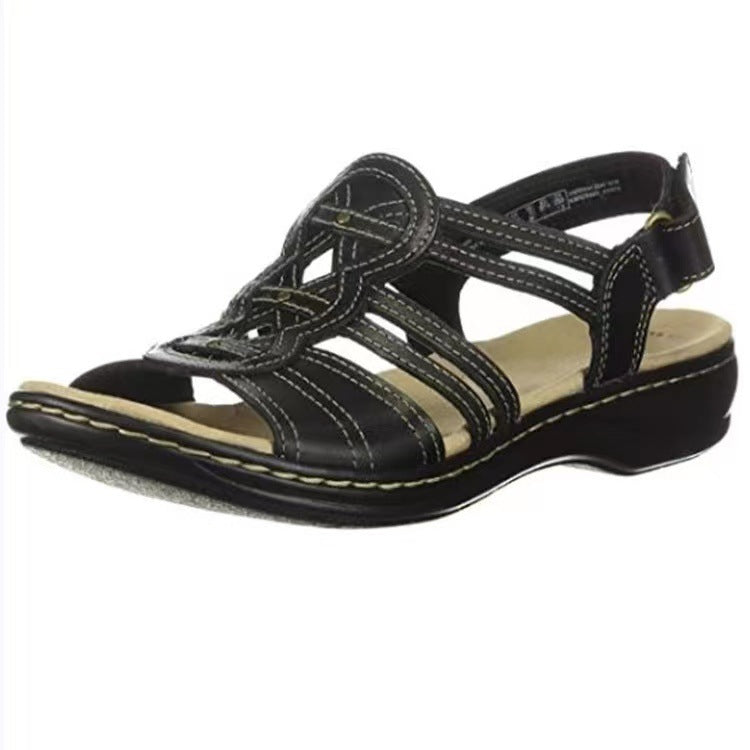 Flache Sandalen mit offener Spitze in 5 Farben