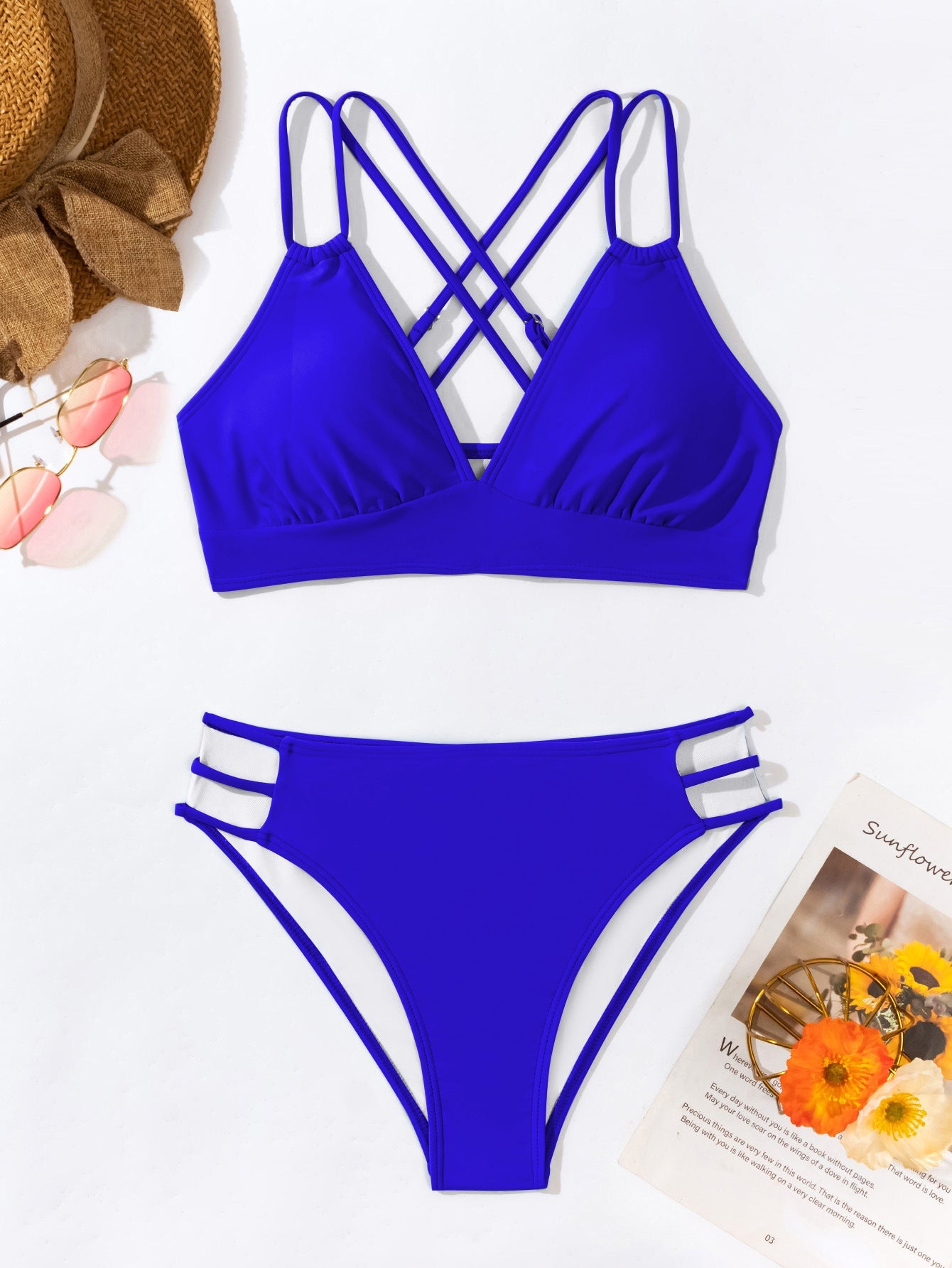 V-Neck Halter Bikini in 6 Colors S-XL