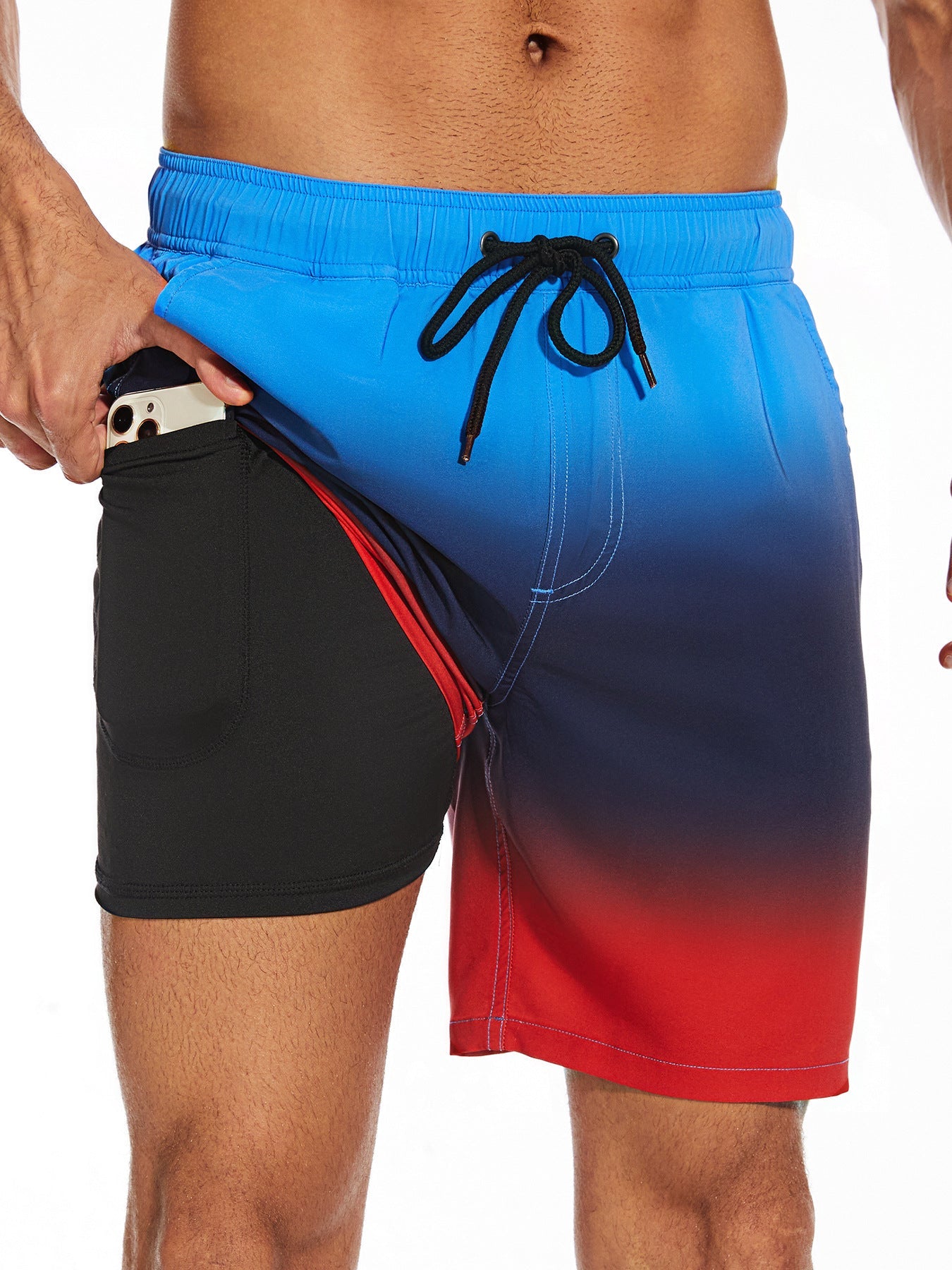 Men's Swim Shorts with Pockets and Drawstring in 11 Colors S-3XL