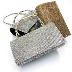 Elegant Hand Bag with Chain Shoulder Strap in 3 Colors