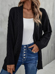 Mid-Length Long Sleeve Knit Cardigan