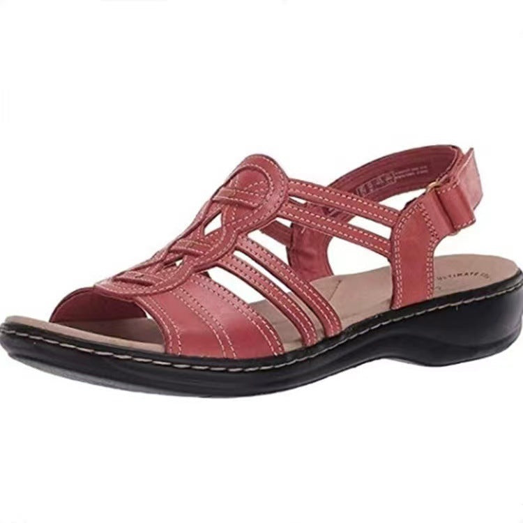 Flache Sandalen mit offener Spitze in 5 Farben