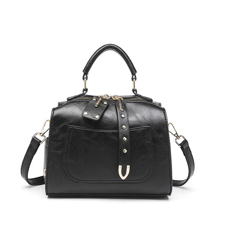 Solid Color Hand Shoulder Bag