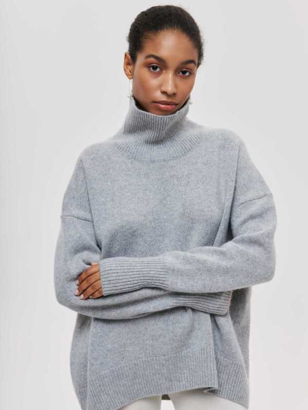 Knit Turtleneck Long Sleeve Sweater in 8 Colors S-L