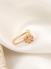 Flower Metal U-Shaped Nose Cuff