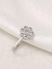 Flower Metal U-Shaped Nose Cuff