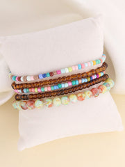 Boho Multilayer Multicolor Beads Bracelets Set