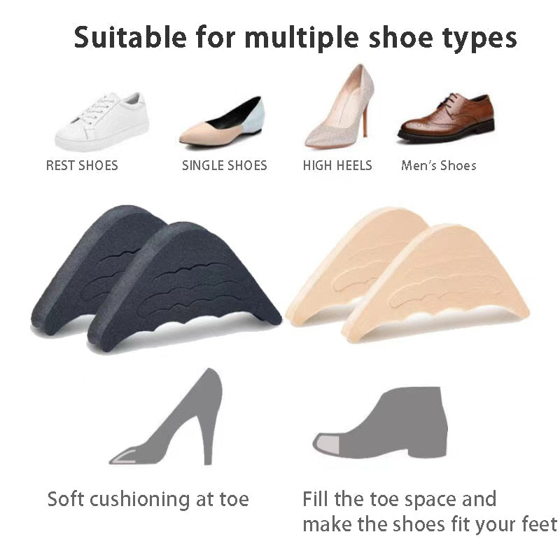Shoe Insert Pad for Adjusting Size and for Pain Relief in 2 Colors