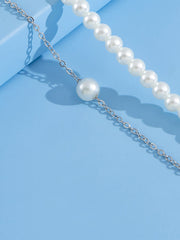 Double-Layered Pearl Anklet Set