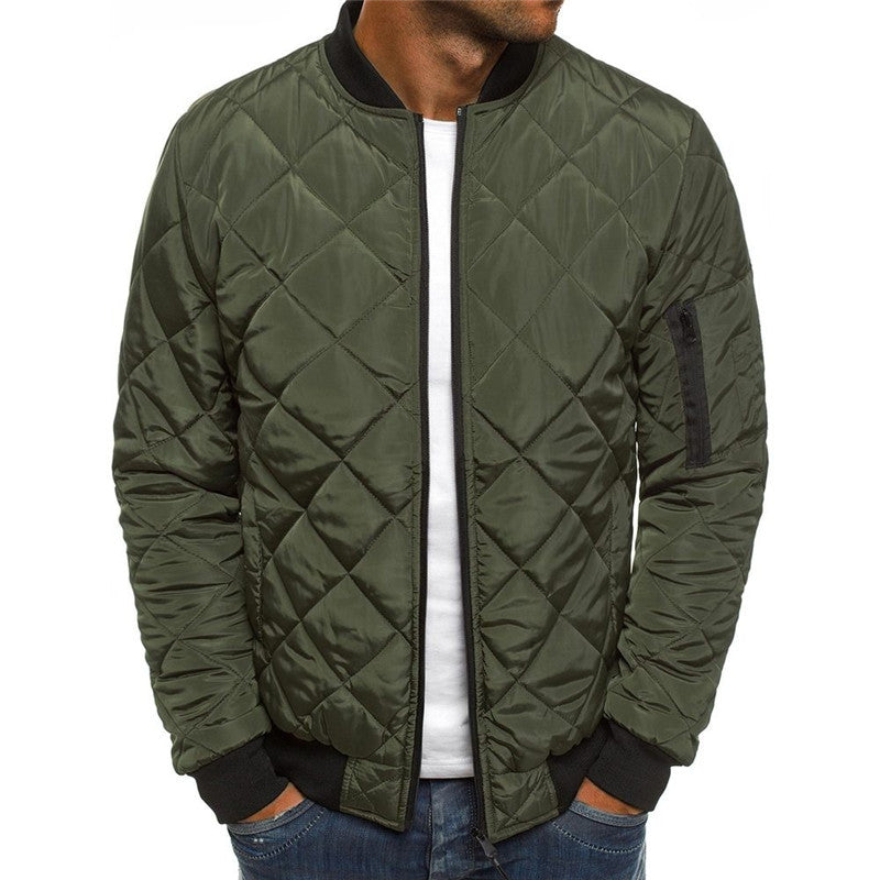 Einfarbige Herrenjacke mit Reißverschluss in 6 Farben S-3XL