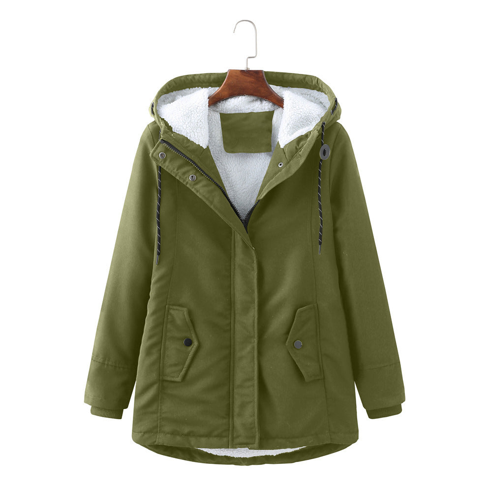 Warm Plush Hooded Jacket