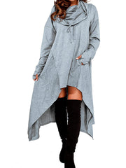 Asymmetric Long Sleeve Sweatshirts Tunic Top