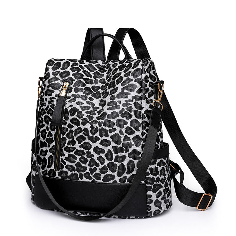 Waterproof Leopard Print Fashion Shoulder Bag Backpack