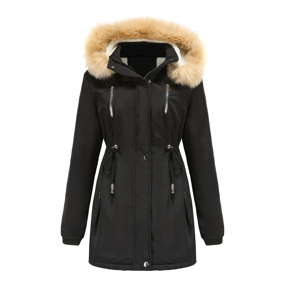 Fleece Winter Coat with Detachable Hood in 5 Colors S-5XL