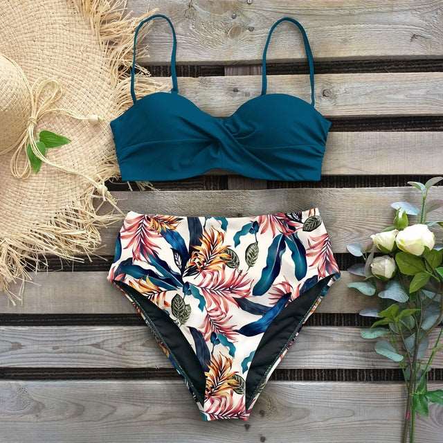 High Waist Printed Bikini in 15 Patterns S-XL