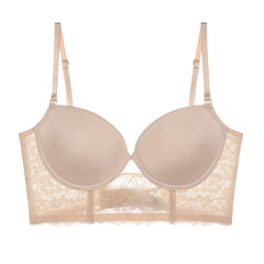 Soutien-gorge dos nu sans coutures avec bretelles amovibles réglables et dentelle en 3 couleurs