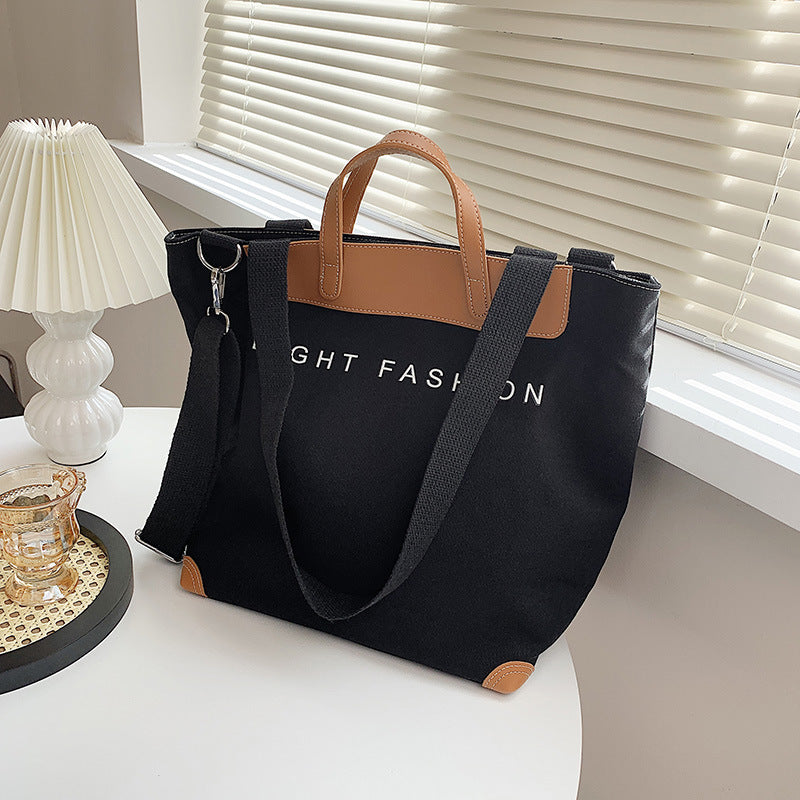 Canvas Large Capacity Shoulder Crossbody Bag in 5 Colors