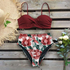 High Waist Printed Bikini in 15 Patterns S-XL