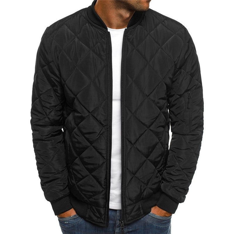 Einfarbige Herrenjacke mit Reißverschluss in 6 Farben S-3XL