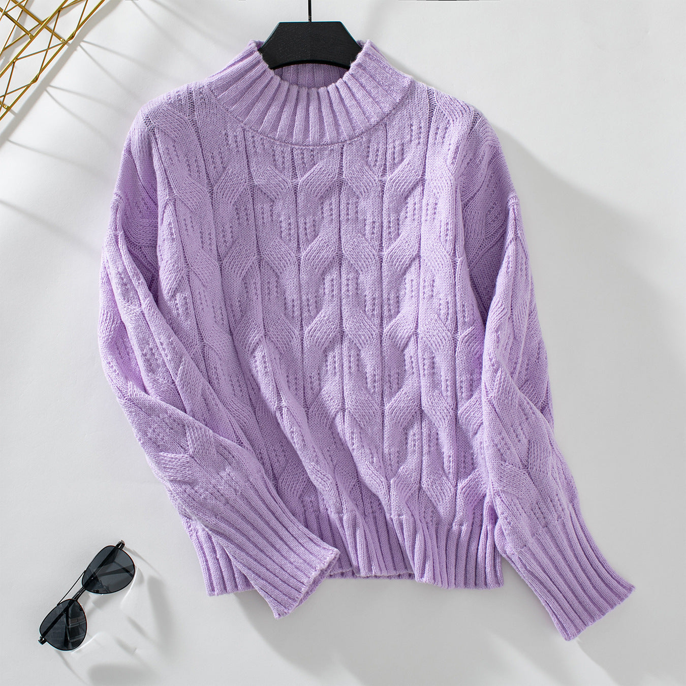 Long Sleeve Mock Neck Sweater