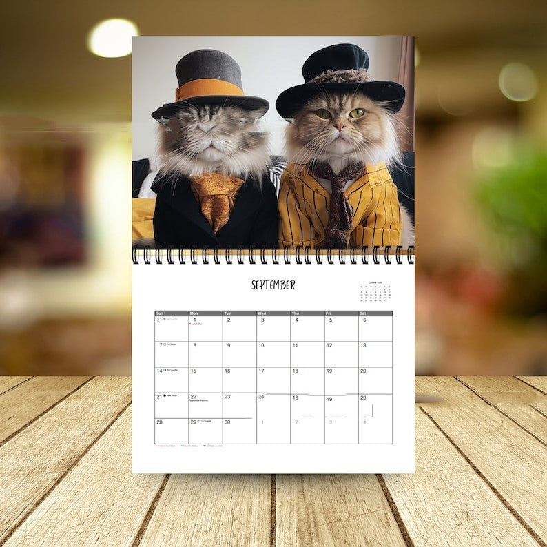 Calendrier des chats 2025