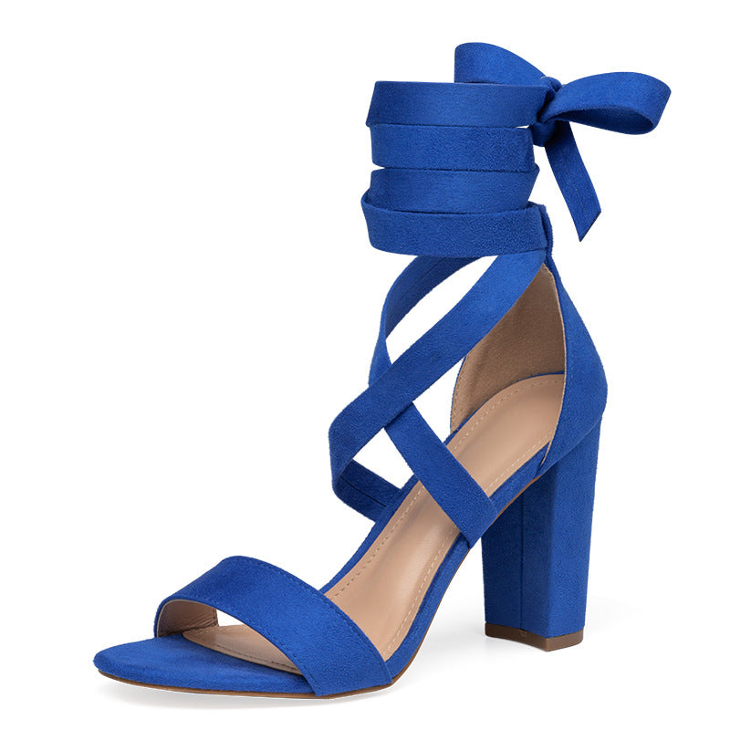 High Heel Ankle Wrap Sandals in 2 Colors