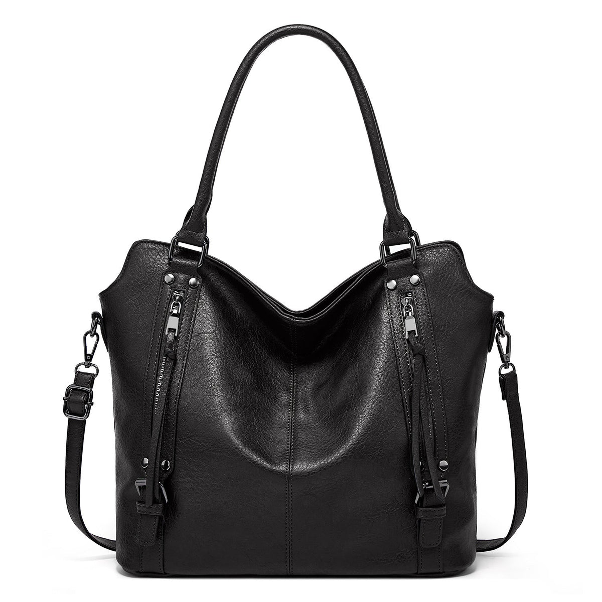 Double Zipper Large Capacity Shoulder Crossbody Bag in 5 Colors