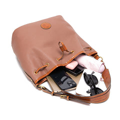 Large Capacity Bucket Bag with Drawstring in 6 Colors