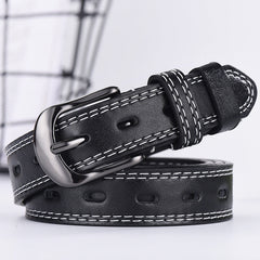 Unisex PU Leather 3'5â€?Belt in 4 Colors