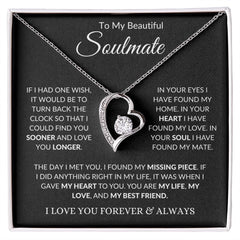Soulmate Forever Halskette in Weiß- oder Gelbgold-Finish
