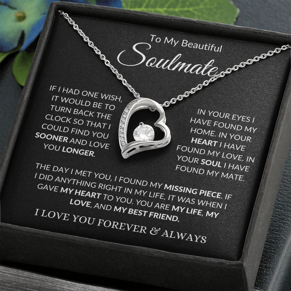 Soulmate Forever Halskette in Weiß- oder Gelbgold-Finish