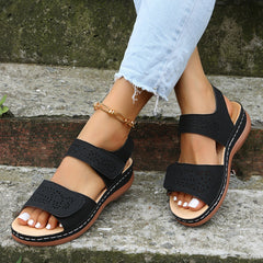 Round Toe Roman Sandals with Ankle Strap in 3 Colors